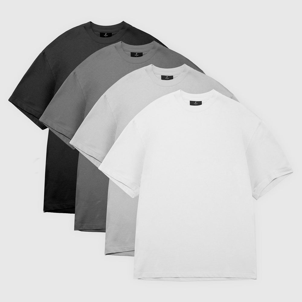 Monochrome 4-Pack - 275GSM Heavy Loose Fit T-Shirt