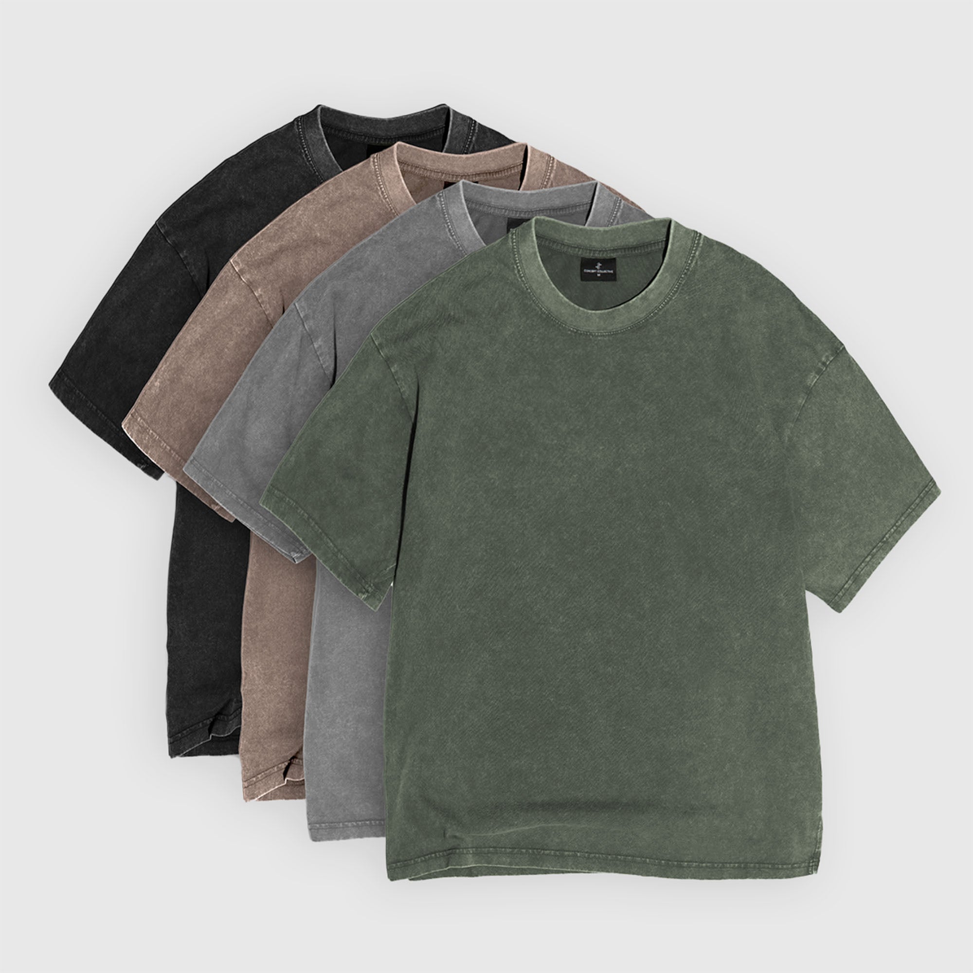 Essentials 4-Pack – 230GSM Heavy Loose Fit Washed T-Shirt