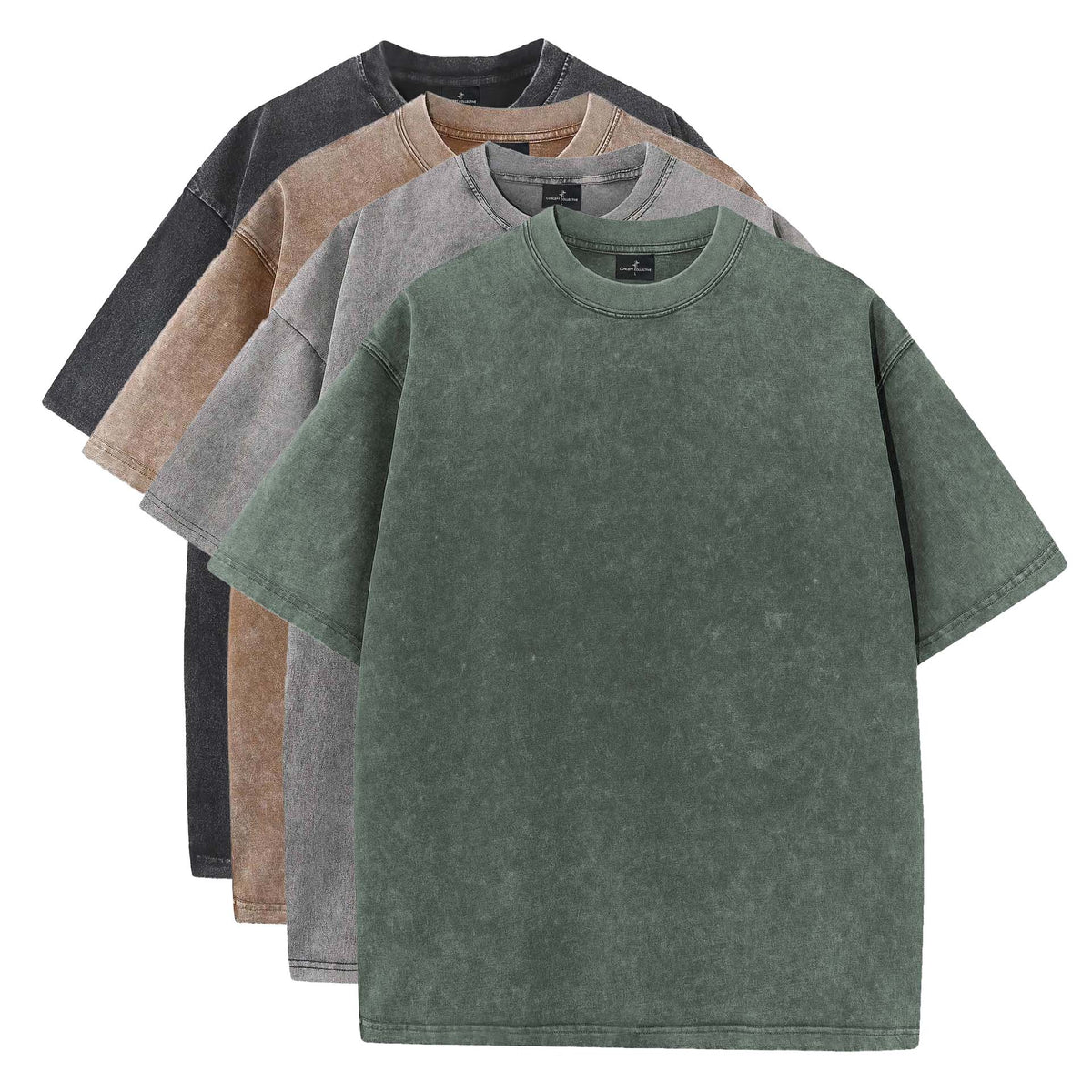 Essentials 4-Pack – 230GSM Heavy Loose Fit Washed T-Shirt