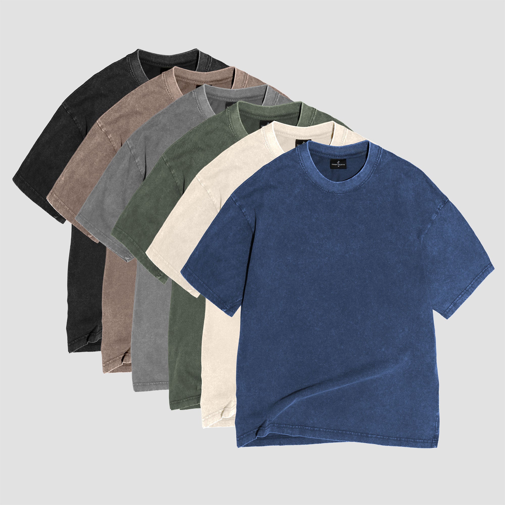 The Wardrobe 6-Pack – 230GSM Heavy Loose Fit Washed T-Shirt