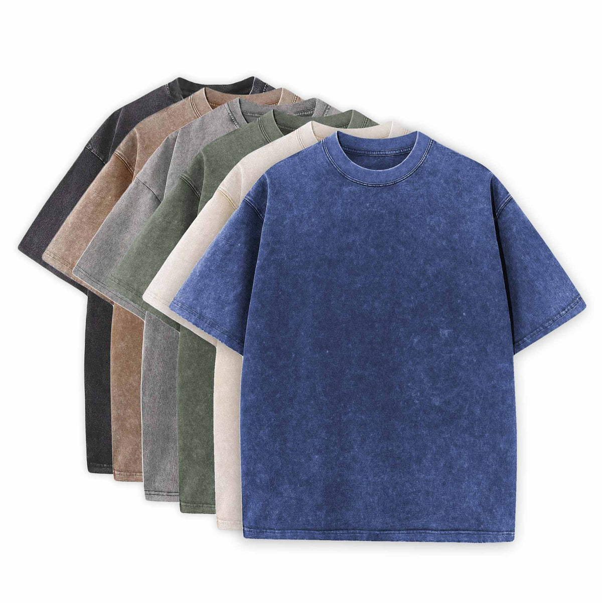 The Wardrobe 6-Pack – 230GSM Heavy Loose Fit Washed T-Shirt